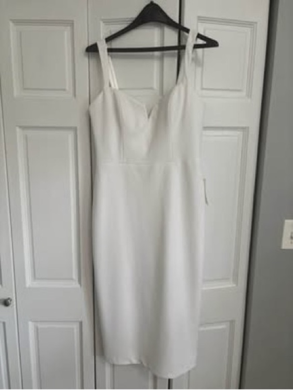 Jenny Yoo White Midi Sheath Dress - Picture 3 of 4